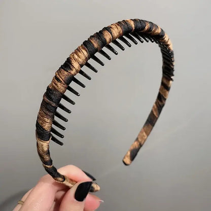 Leopard Headband With Teeth