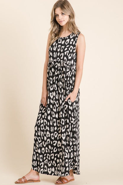 Leopard Maxi Sleeveless Dress