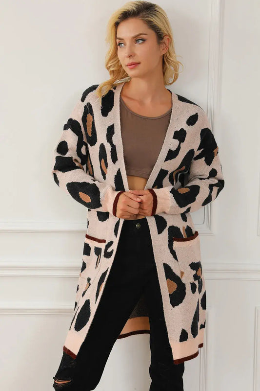 Leopard Open Front Cardigan - Eclectage