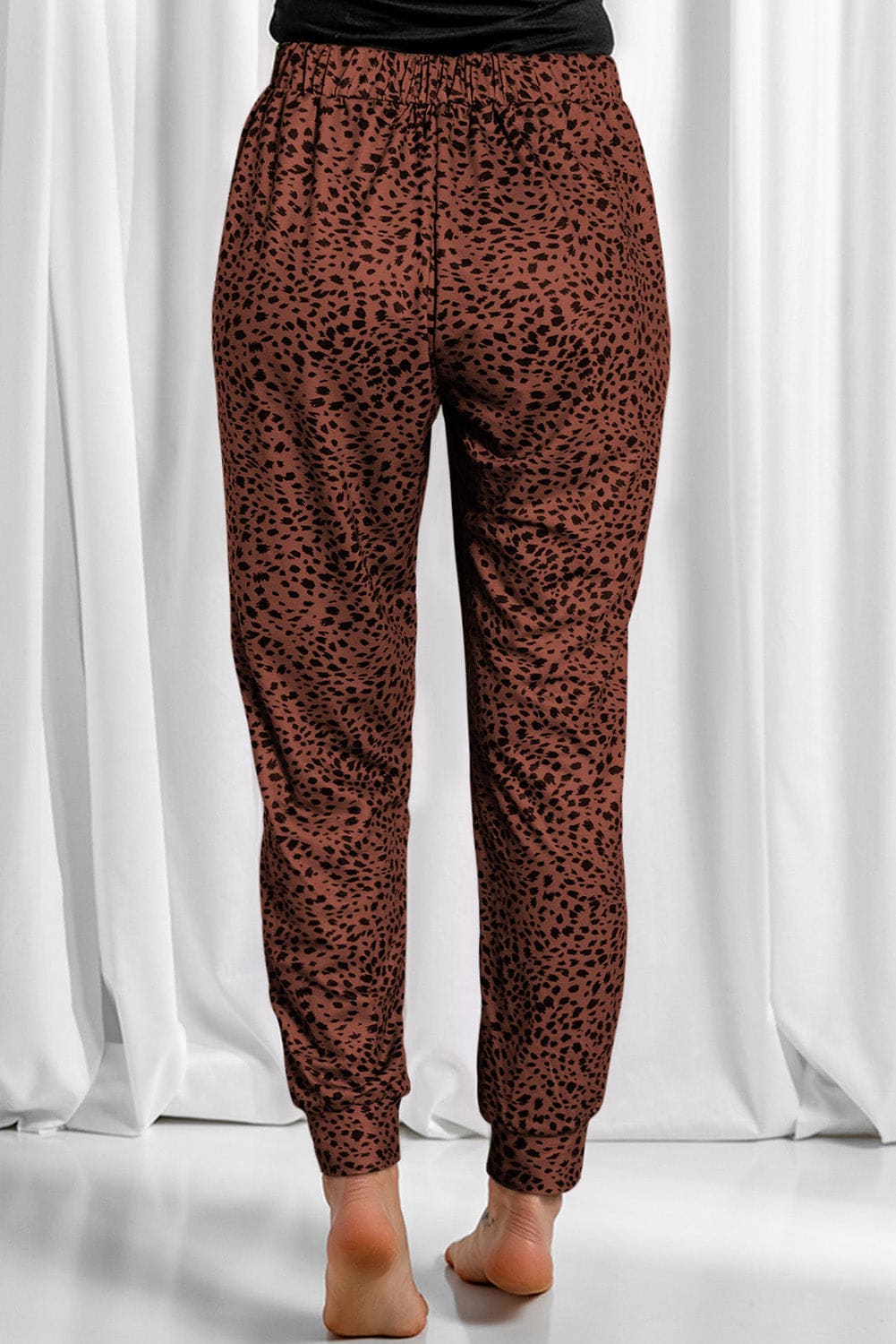 Leopard Drawstring Pocketed Pants in 4 Colors - S to 3X