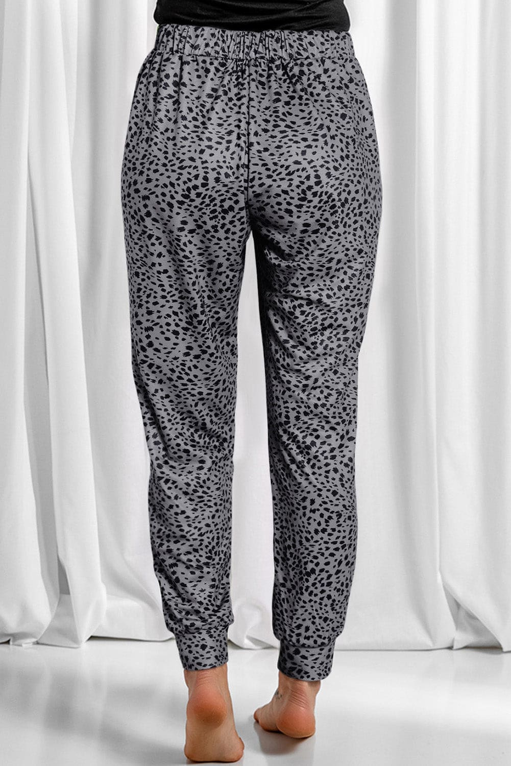 Leopard Drawstring Pocketed Pants in 4 Colors - S to 3X