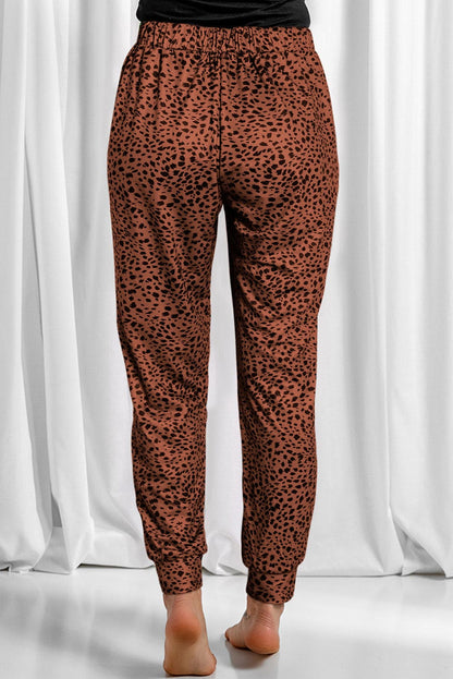 Leopard Drawstring Pocketed Pants in 4 Colors - S to 3X