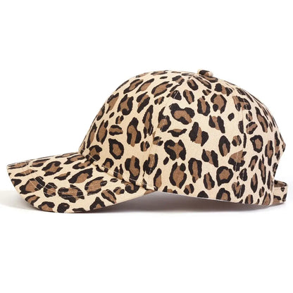 1piece Unisex Leopard Print Baseball Cap Outdoor Adjustable Sunscreen Leisure Hat Spring Autumn Travel Tourism Beach