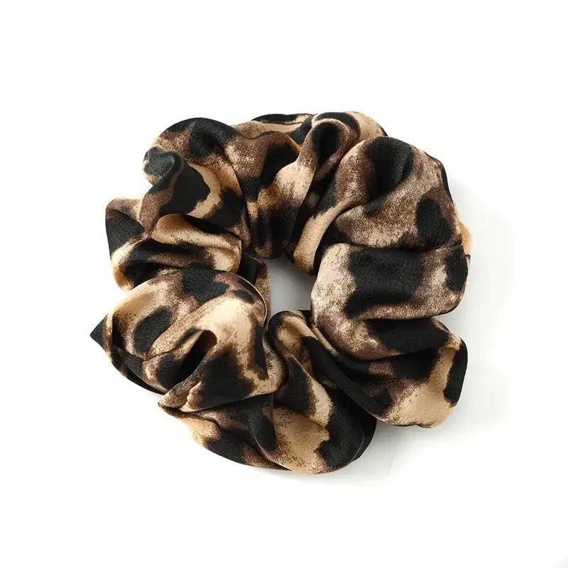 Leopard Print Scrunchie Ponytail Holders