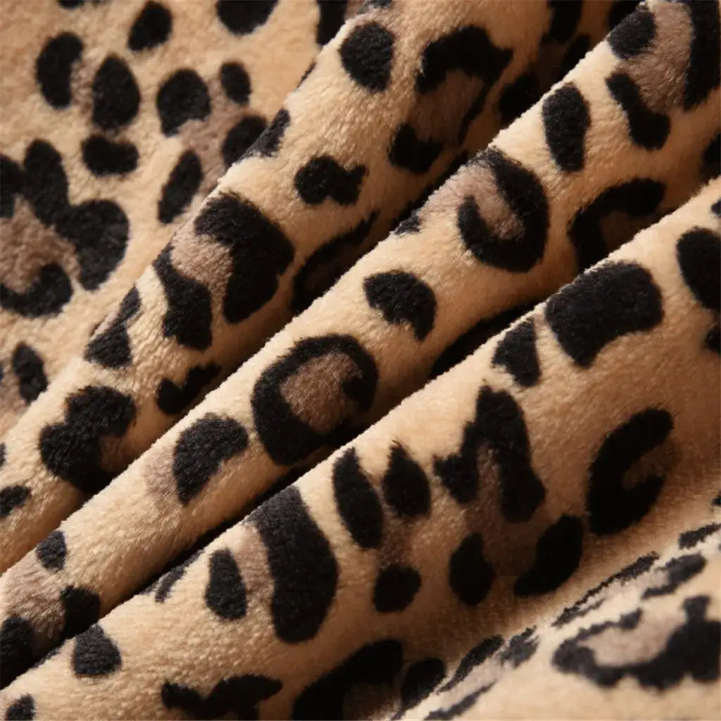 Leopard Print Winter Jacket Women’s Coat Warm Parkas Outwear 2024 Autumn Winter Female Loose Faux Fur Plush Fleece