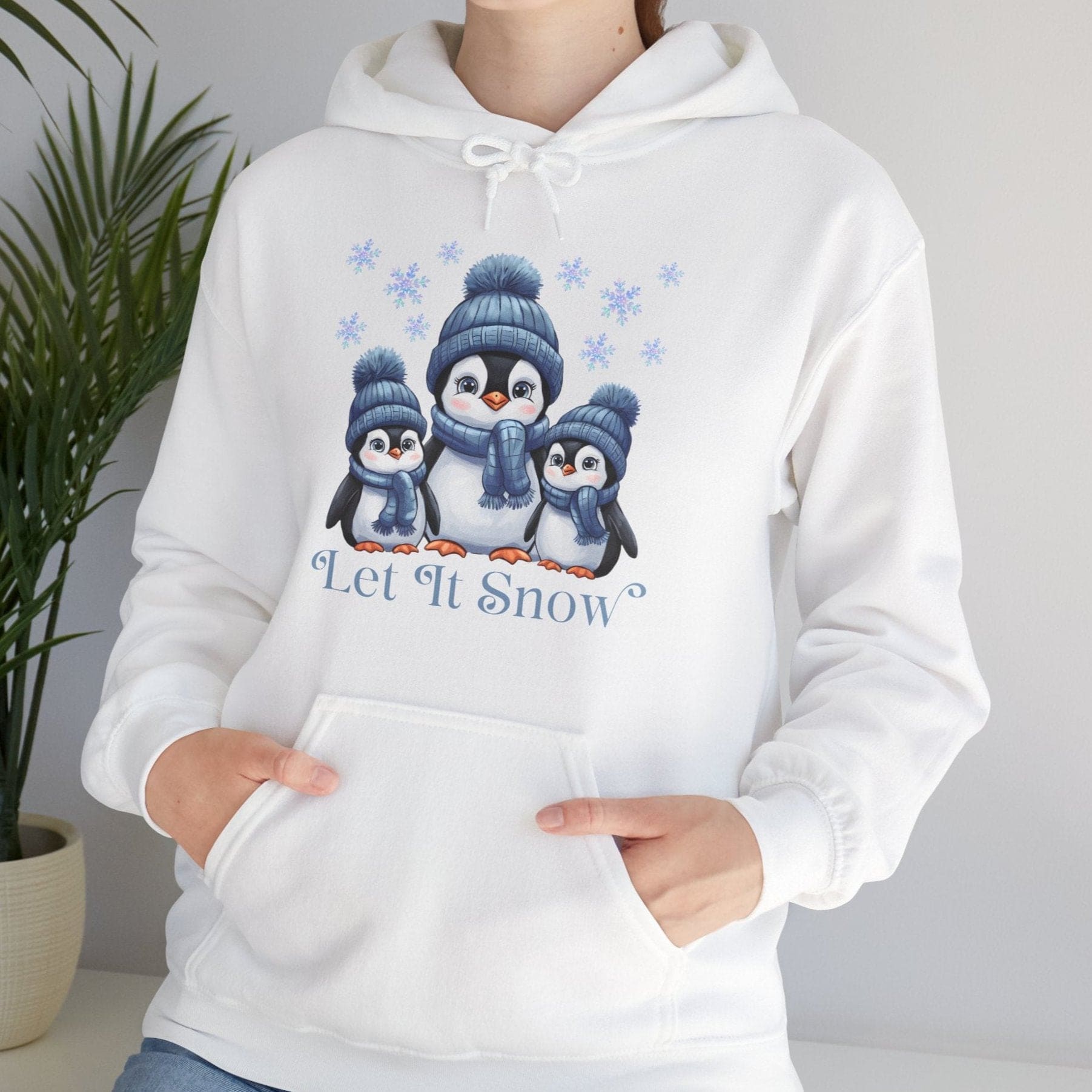 Let It Snow Penguin Hoodie Sweatshirt