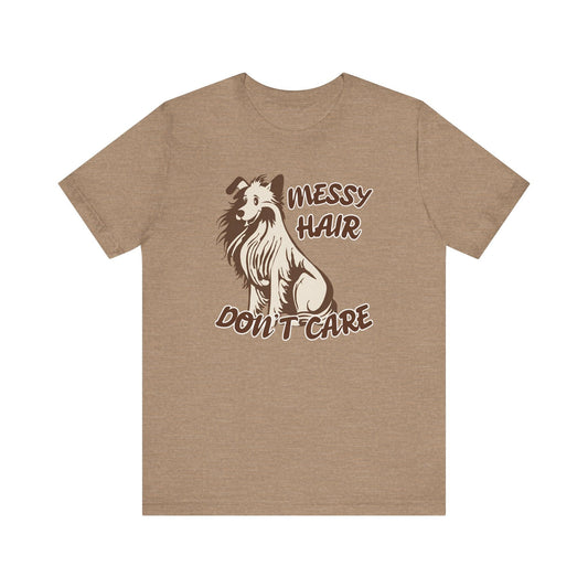 Messy Hair Dog Graphic T-Shirt