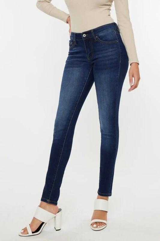 Mid Rise Gradient Skinny Jeans - Skinny Jeans