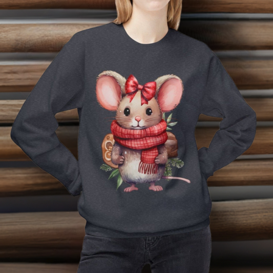 Mouse Holiday and Winter Fleece Lined Sweatshirt