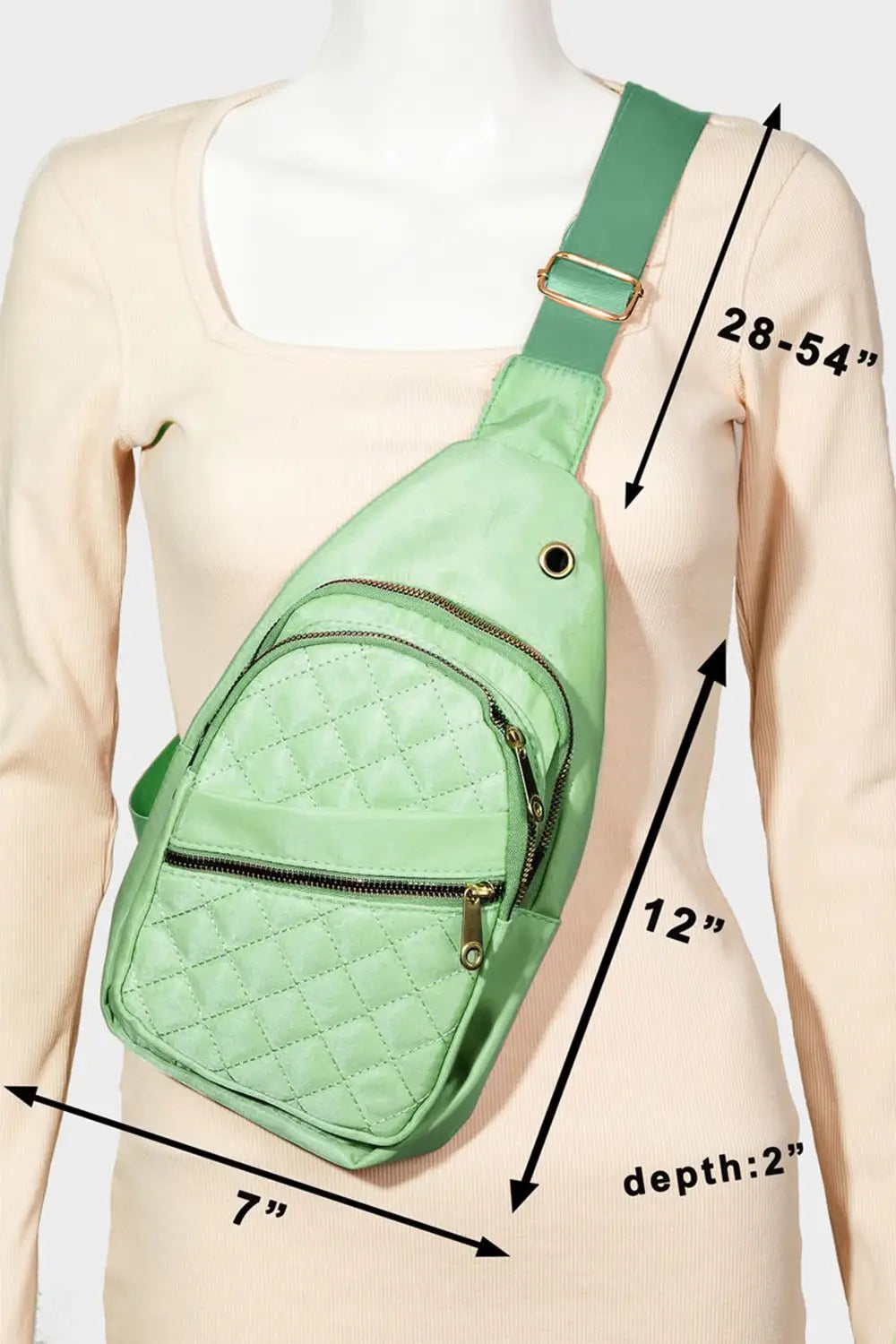 Multi - Layer Zipper Sling Bag - Sling Bags