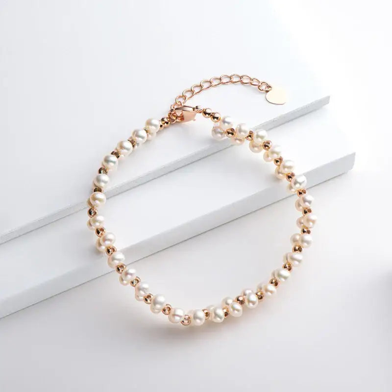 Natural Freshwater Pearl Bracelet WHITE / United States Bracelets