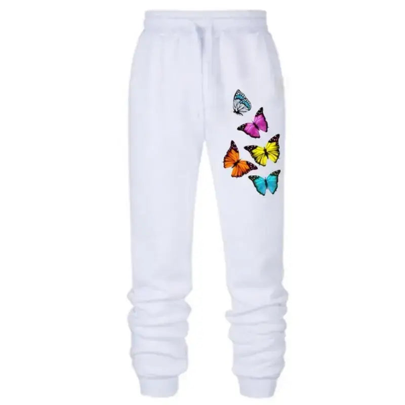 New Butterfly Printed Women’s Sweatpants Running Joggers Trousers Ladies Casual Sportswear Jogging Pants S-4XL