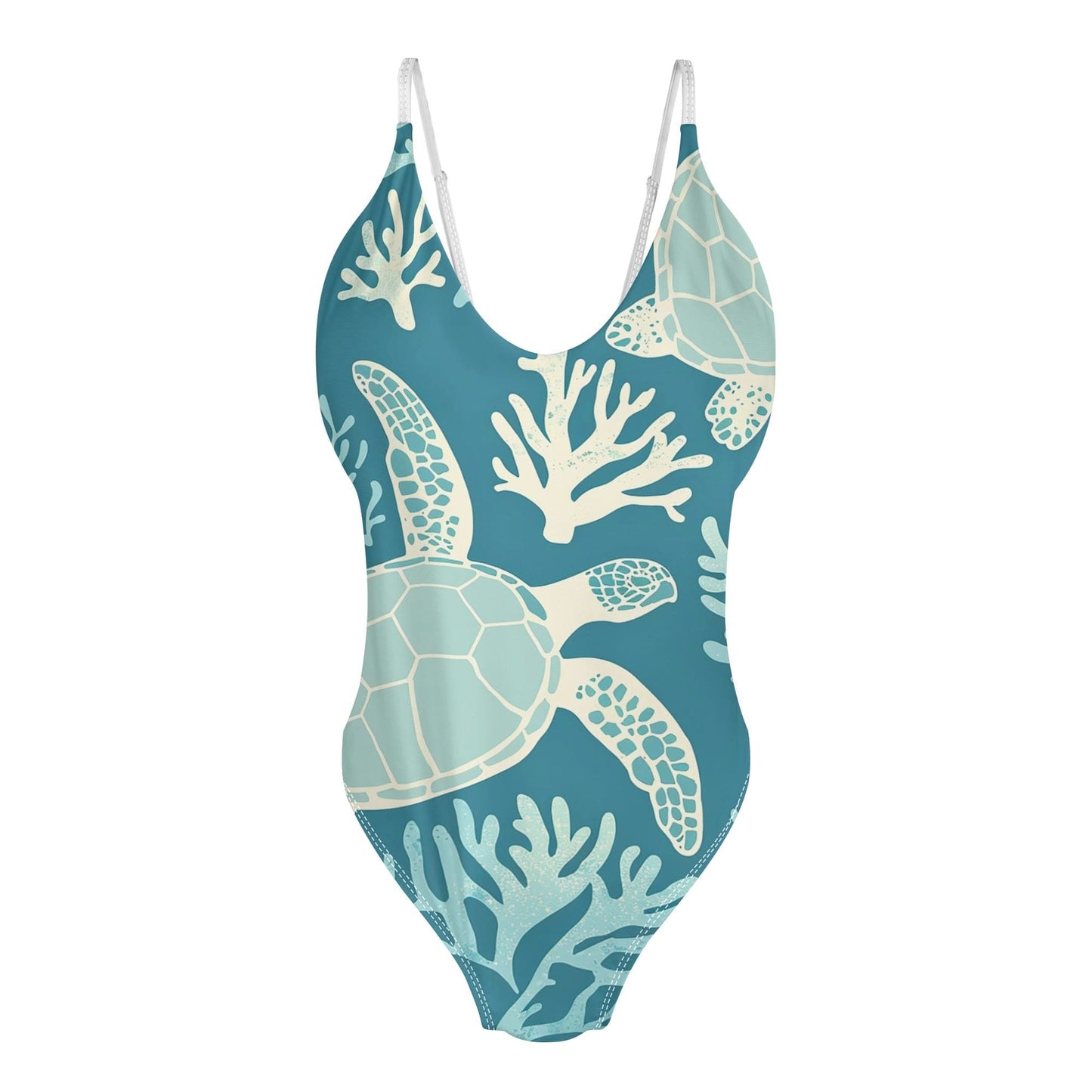 One Piece V-neck Swimsuit