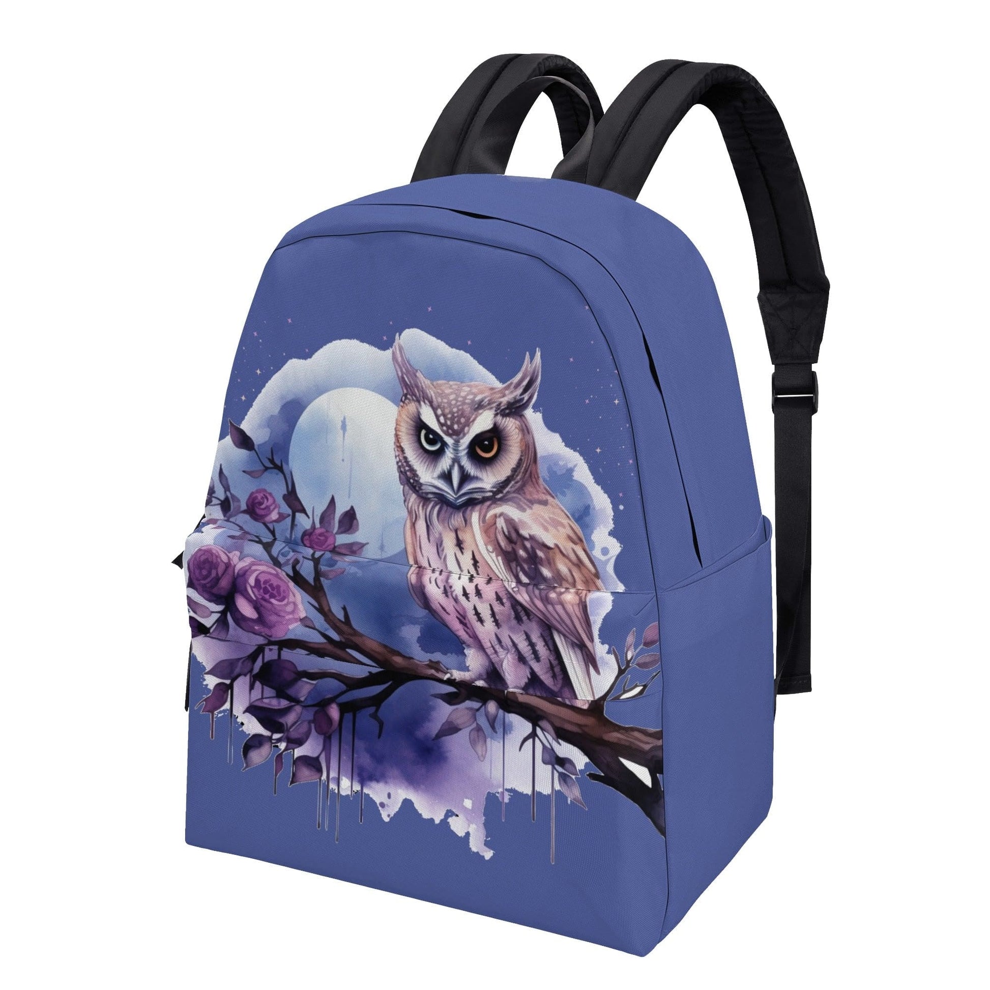 Owl and Moon Canvas Backpack