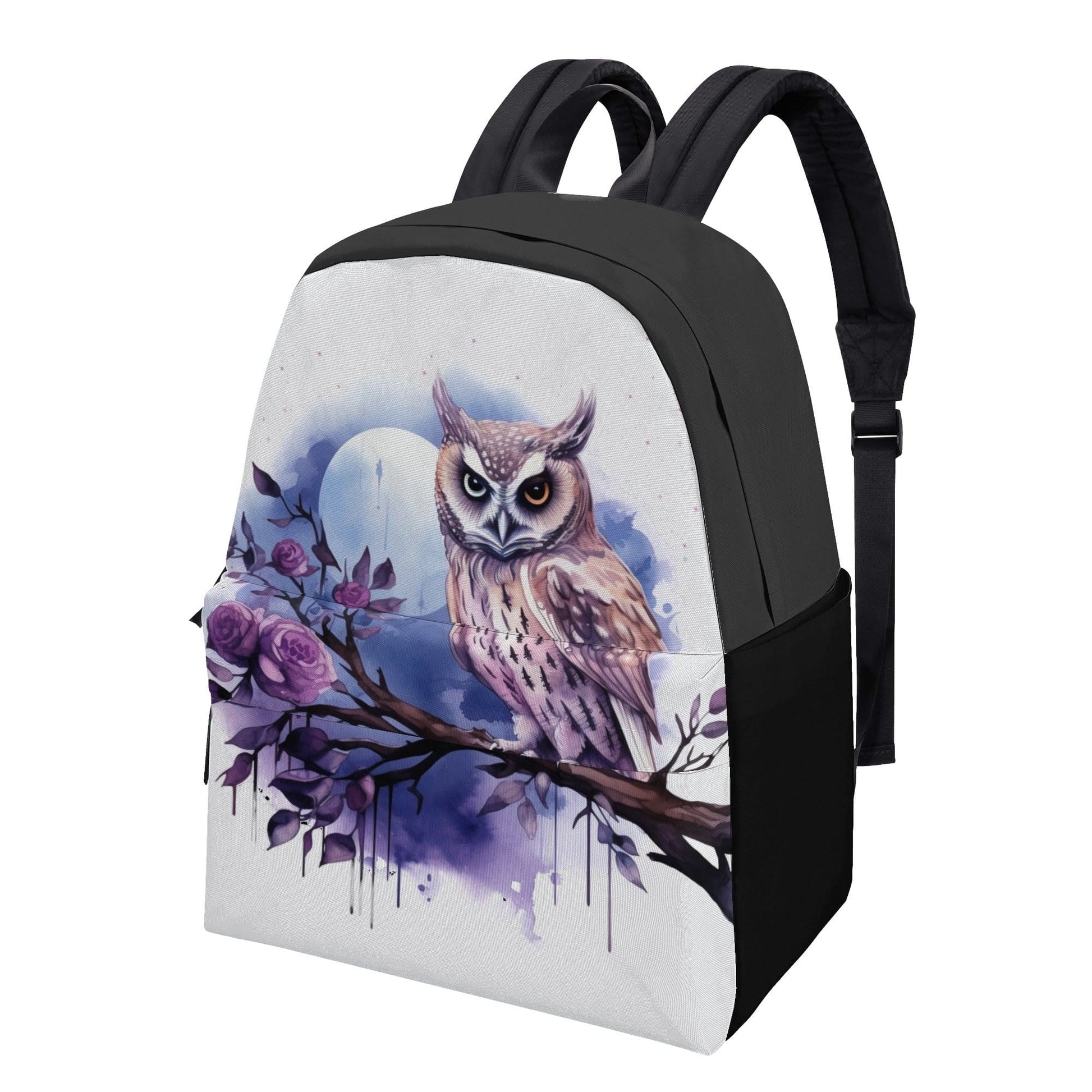 Owl and Moon Canvas Backpack