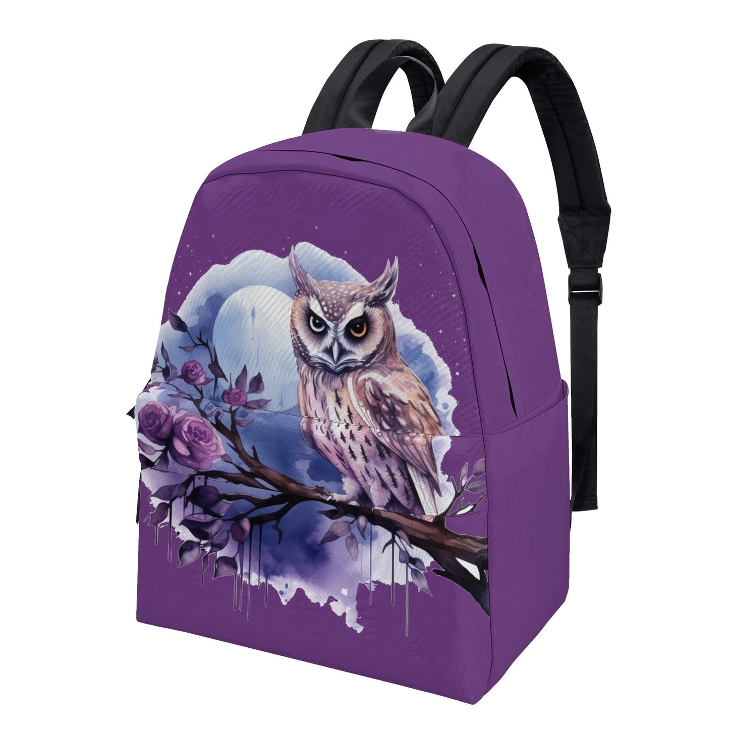 Owl and Moon Canvas Backpack