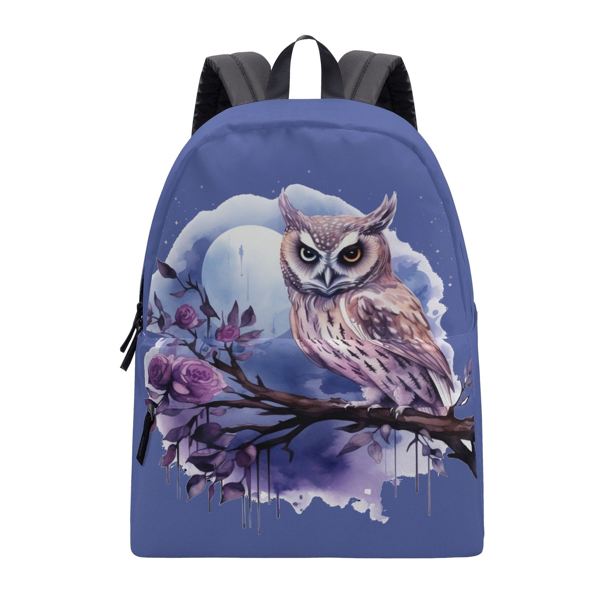 Owl and Moon Canvas Backpack