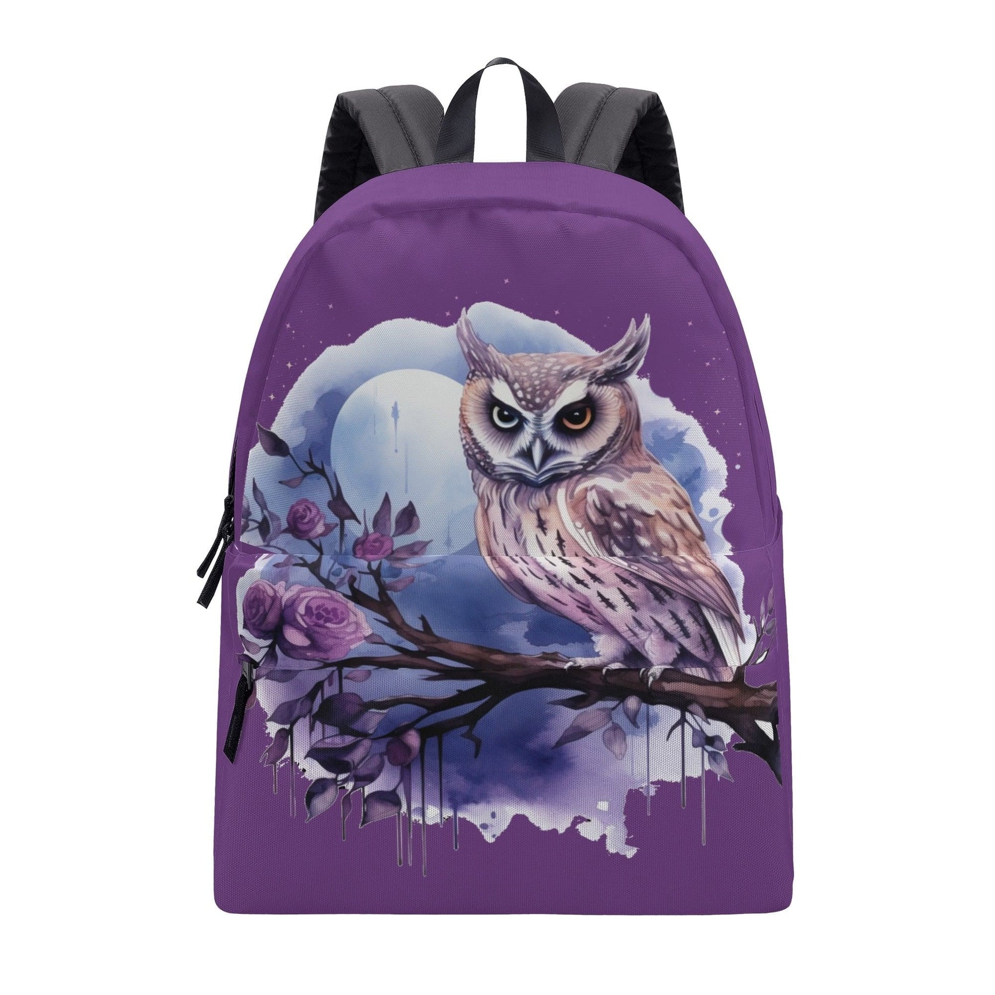 Owl and Moon Canvas Backpack