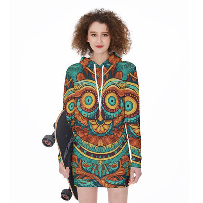 Owl Print Long Hoodie