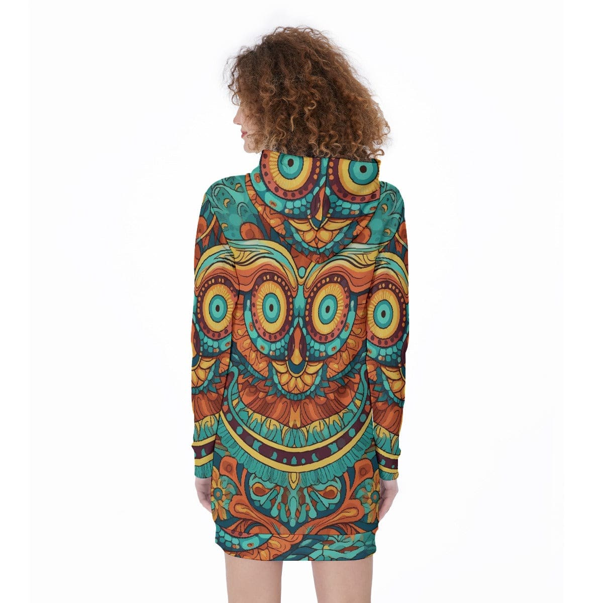 Owl Print Long Hoodie