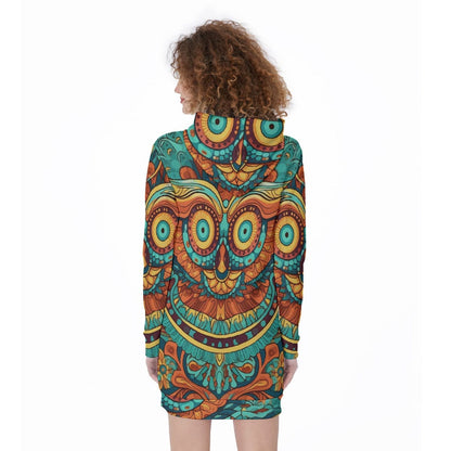 Owl Print Long Hoodie