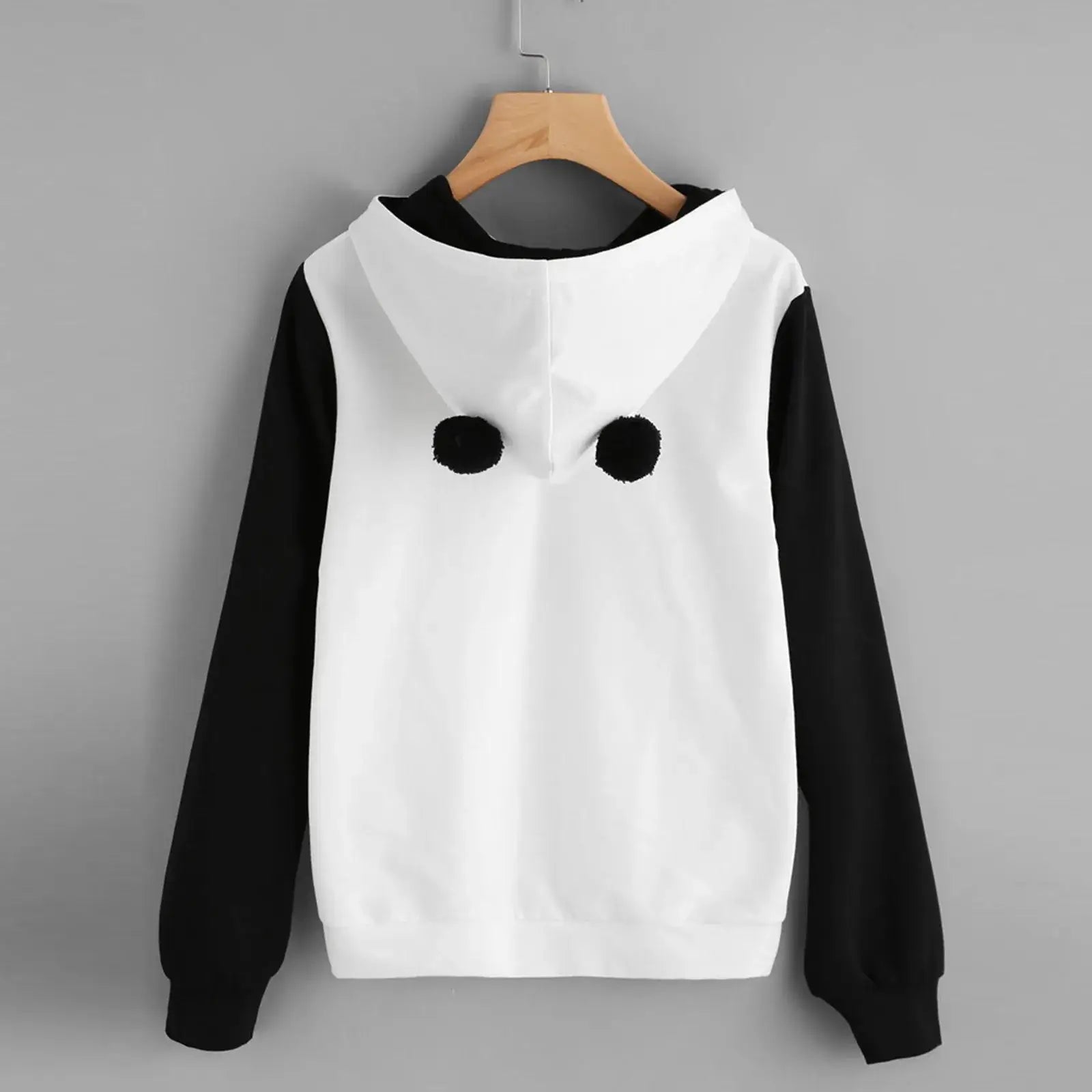 Kawaii Cartoon Panda Student Hoodies Women Cute Bear Ear Panda Warm Hoodie Streetwear Preppy Style Student Sweatshirts