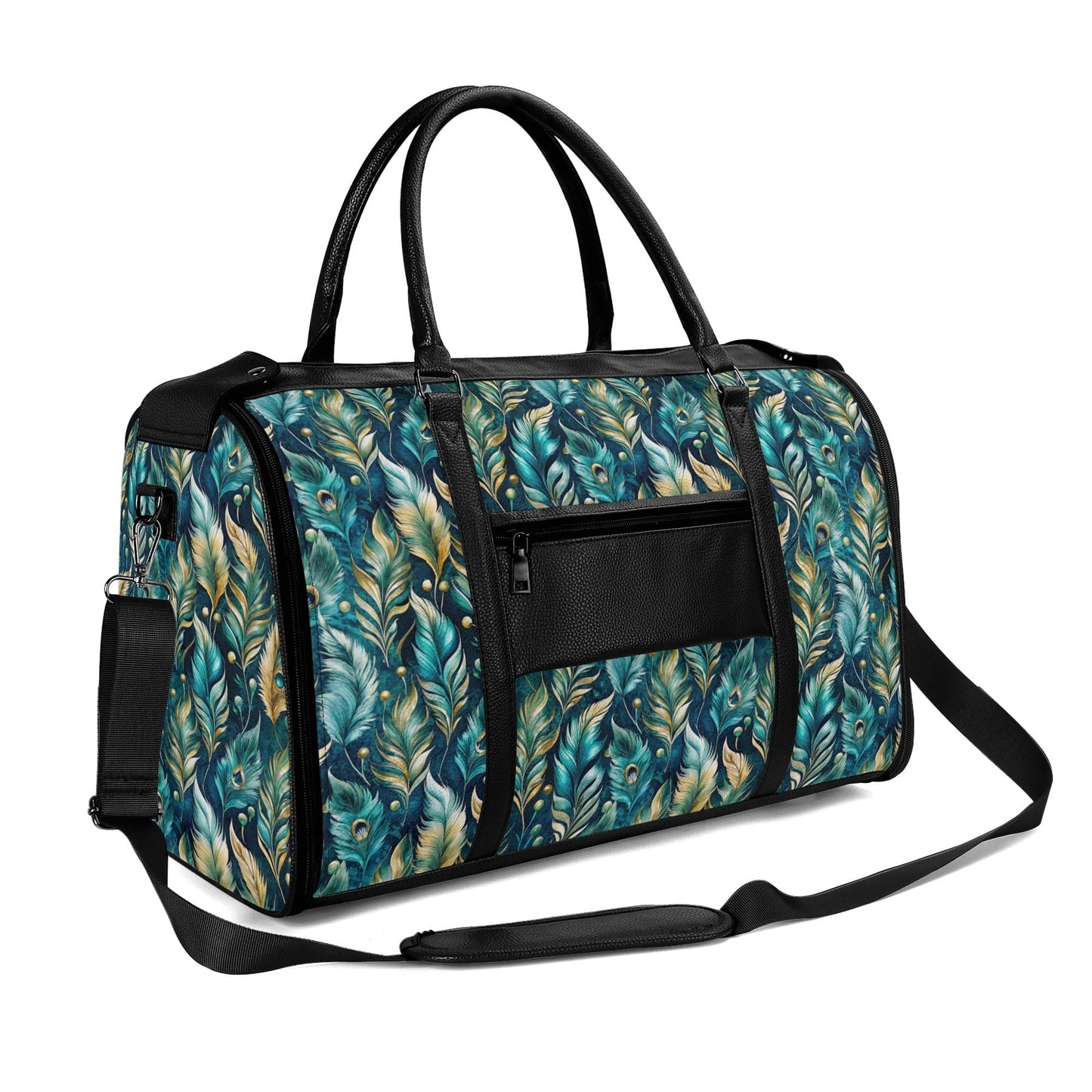 Peacock Feathers Foldable Travel Bag