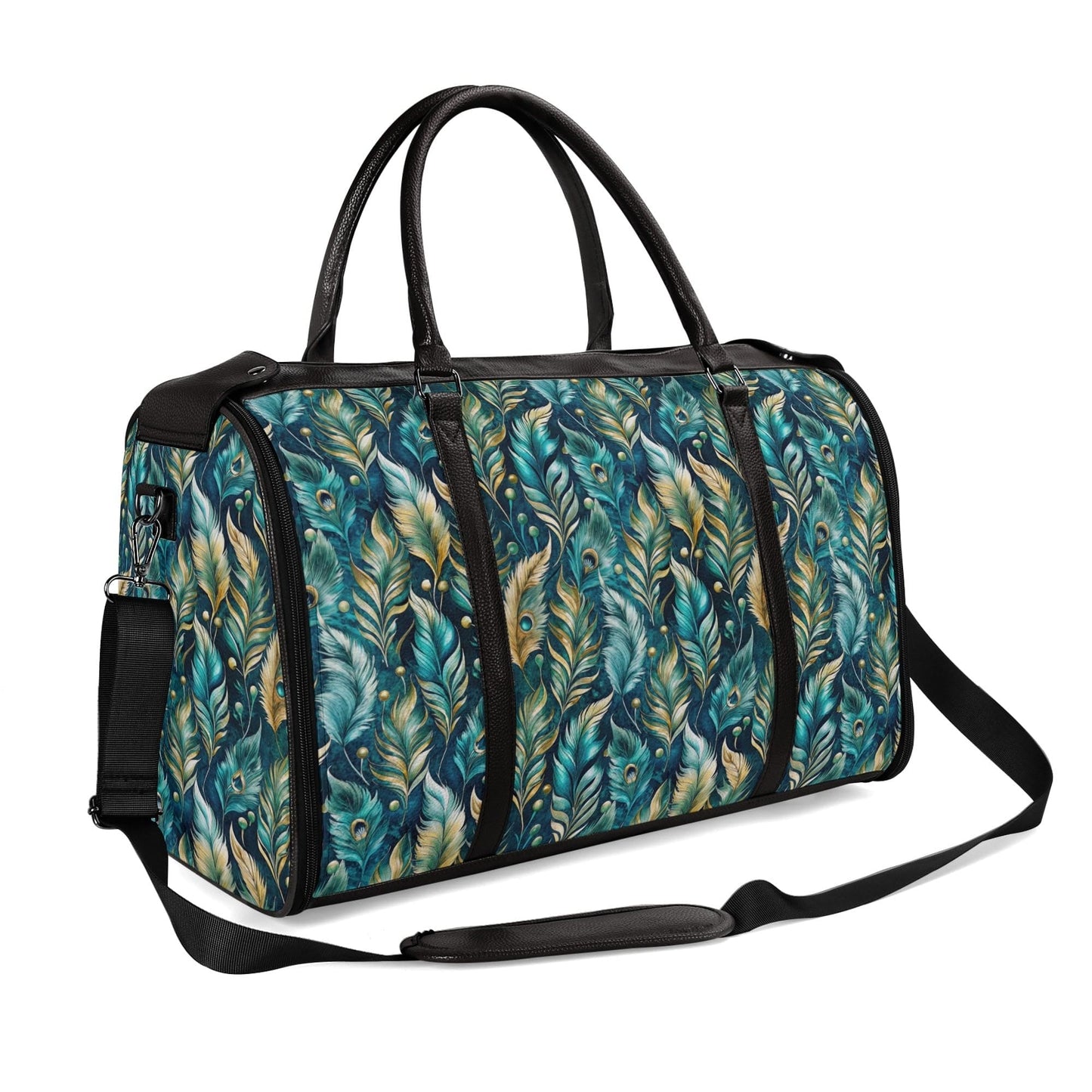 Peacock Feathers Foldable Travel Bag