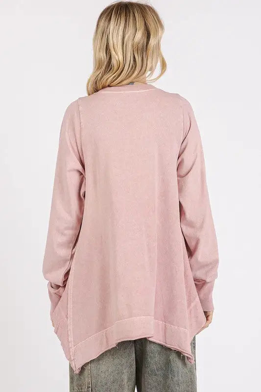 Pink Flower Graphic Patch Sweatshirt - Eclectage
