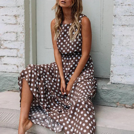 Polka Dot Maxi Sundress