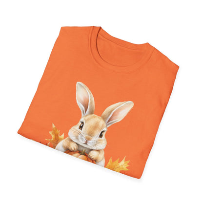 Fall Bunny T-Shirt Rabbit with Pumpkin