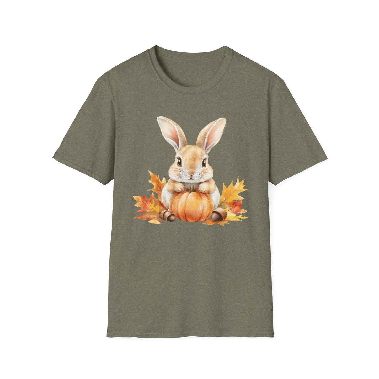 Fall Bunny T-Shirt Rabbit with Pumpkin