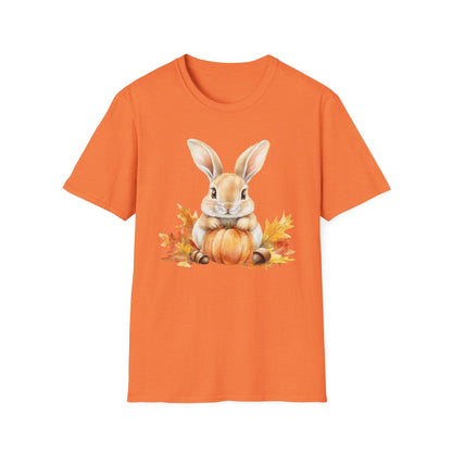 Fall Bunny T-Shirt Rabbit with Pumpkin