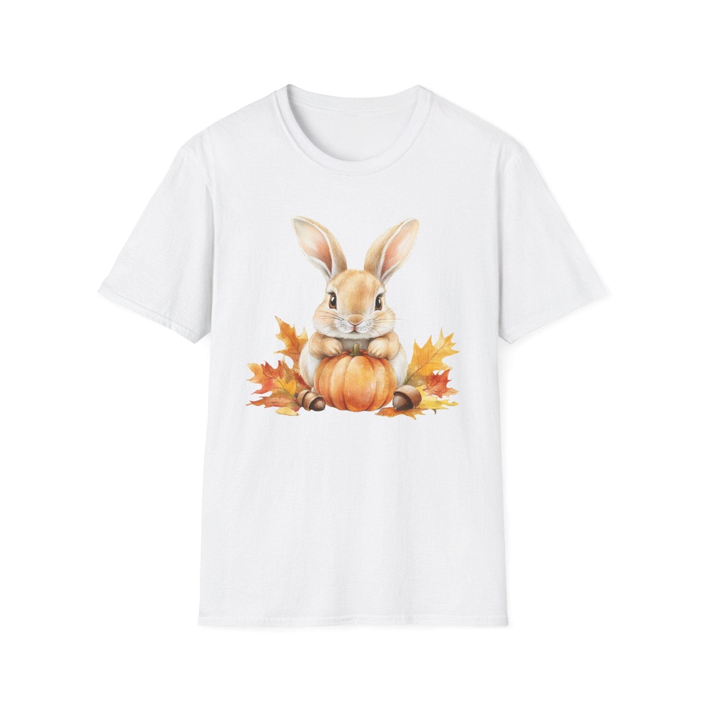 Fall Bunny T-Shirt Rabbit with Pumpkin