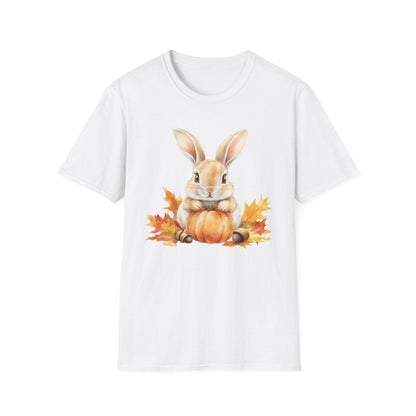 Fall Bunny T-Shirt Rabbit with Pumpkin