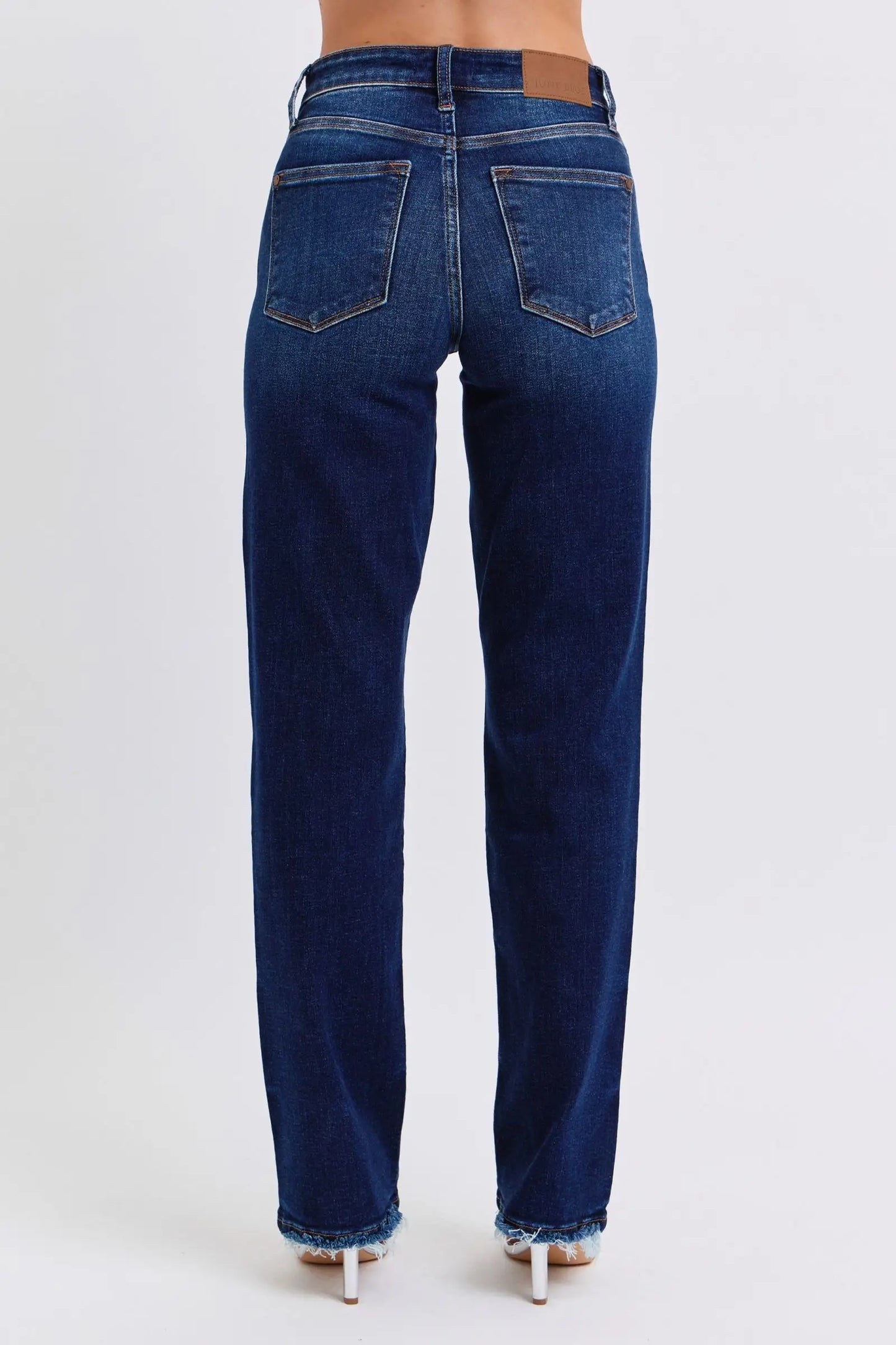 Raw Hem Straight Leg Jeans - Eclectage