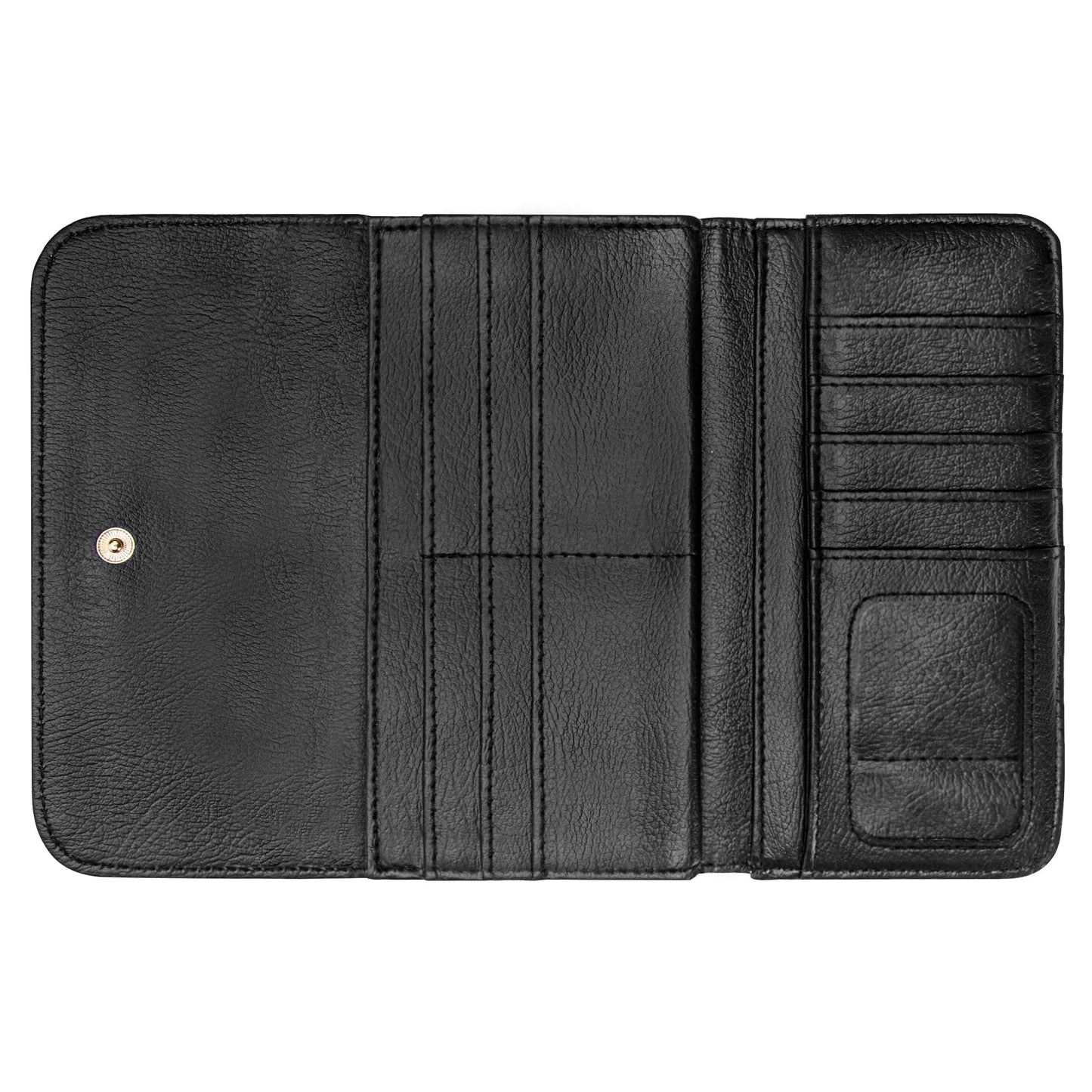 RFID Trifold Faux Leather Clutch Wallet