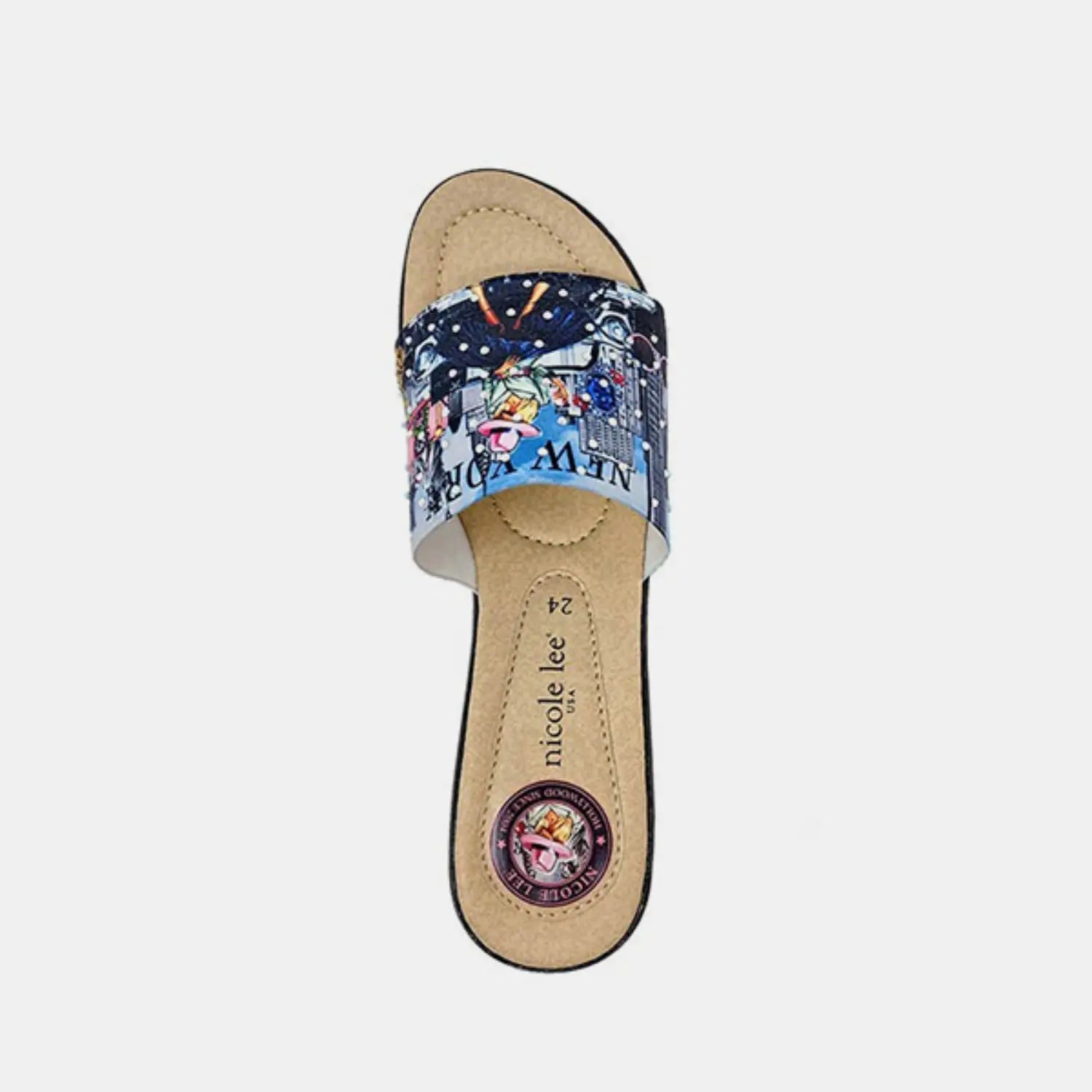 Rhinestone Decor Wedge Slip On Shoe - Slip On Shoes