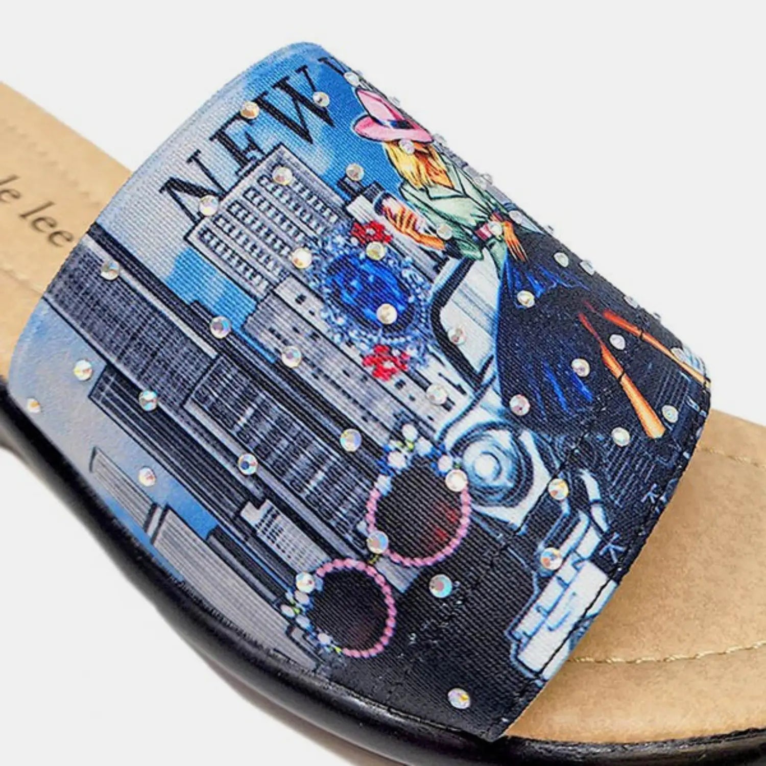 Rhinestone Decor Wedge Slip On Shoe - Slip On Shoes