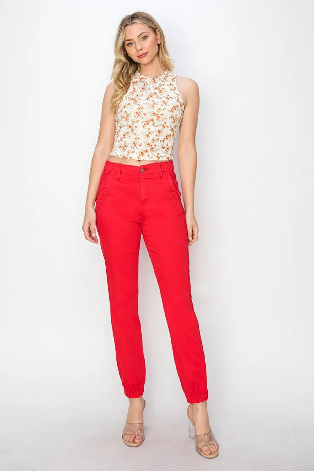 RISEN Full Size High Waisted Jogger Jeans - Eclectage