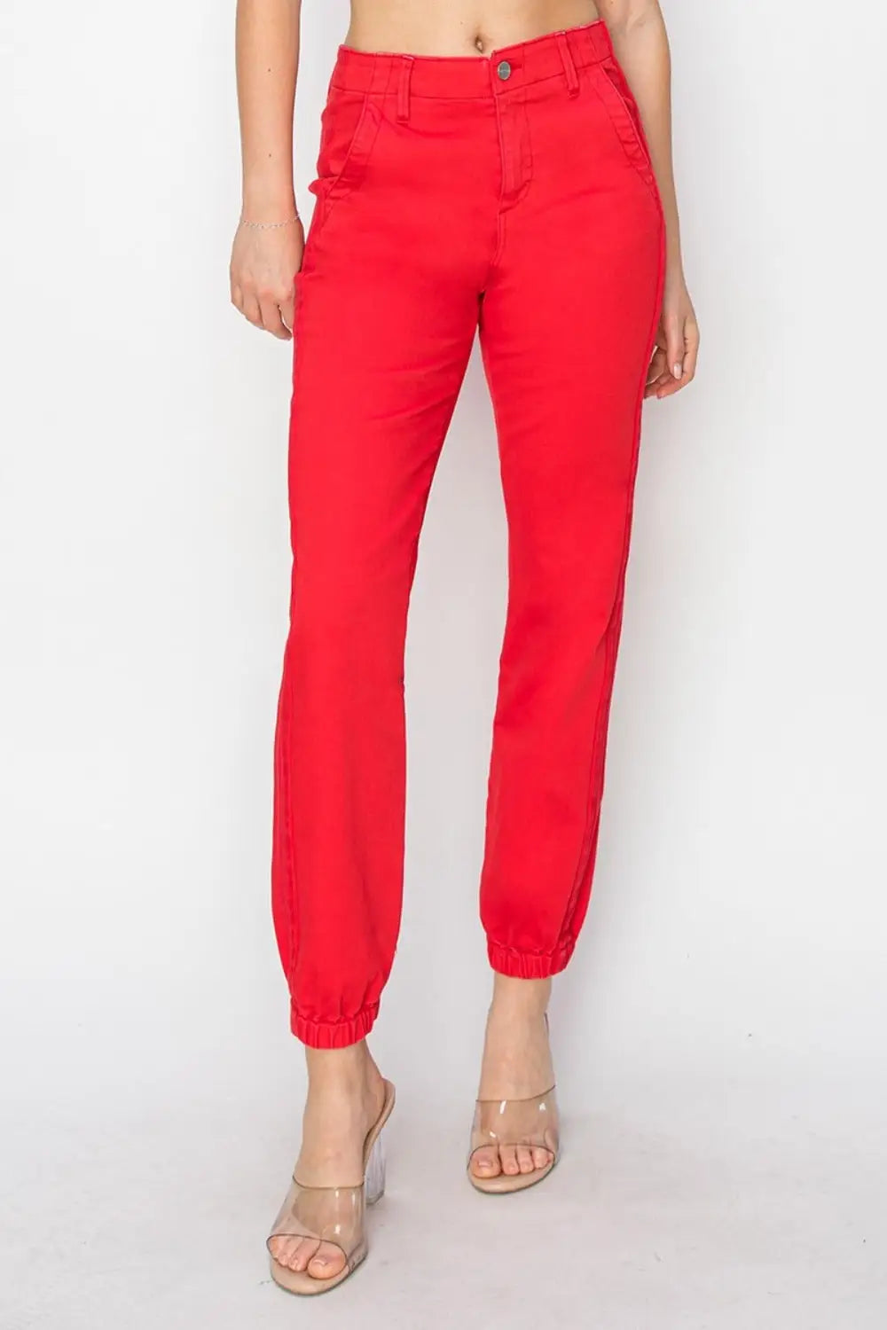 RISEN Full Size High Waisted Jogger Jeans - Eclectage