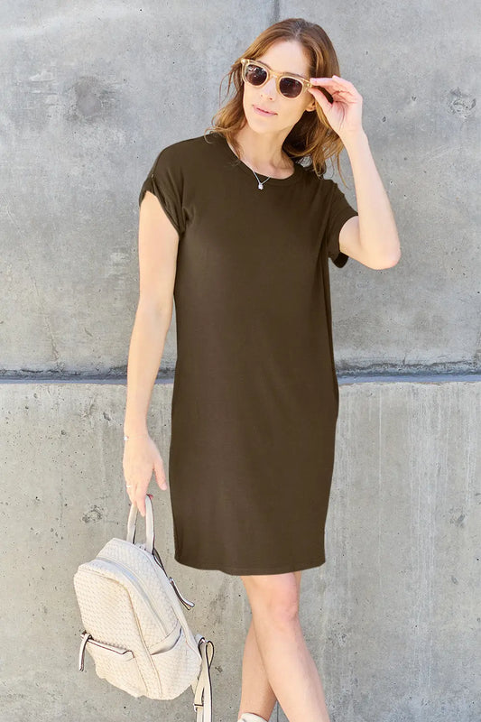 Short Sleeve Dress with Pockets - Eclectage