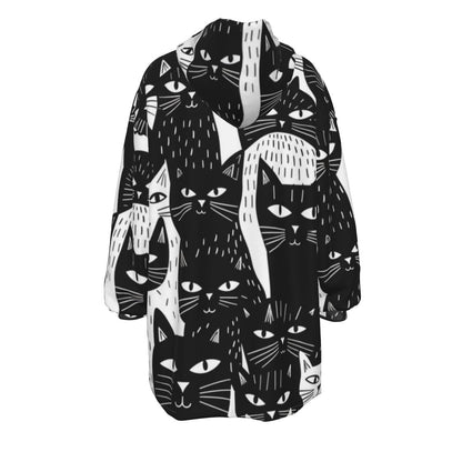 All-Over Print Women’s Sherpa Fleece Hoodie Blanket