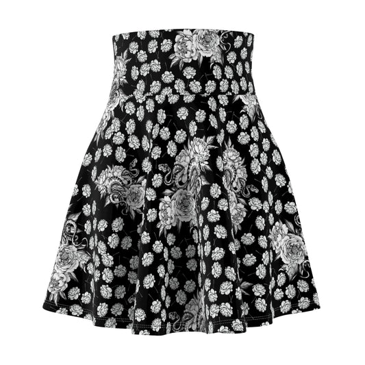 snakes and roses Skater Skirt