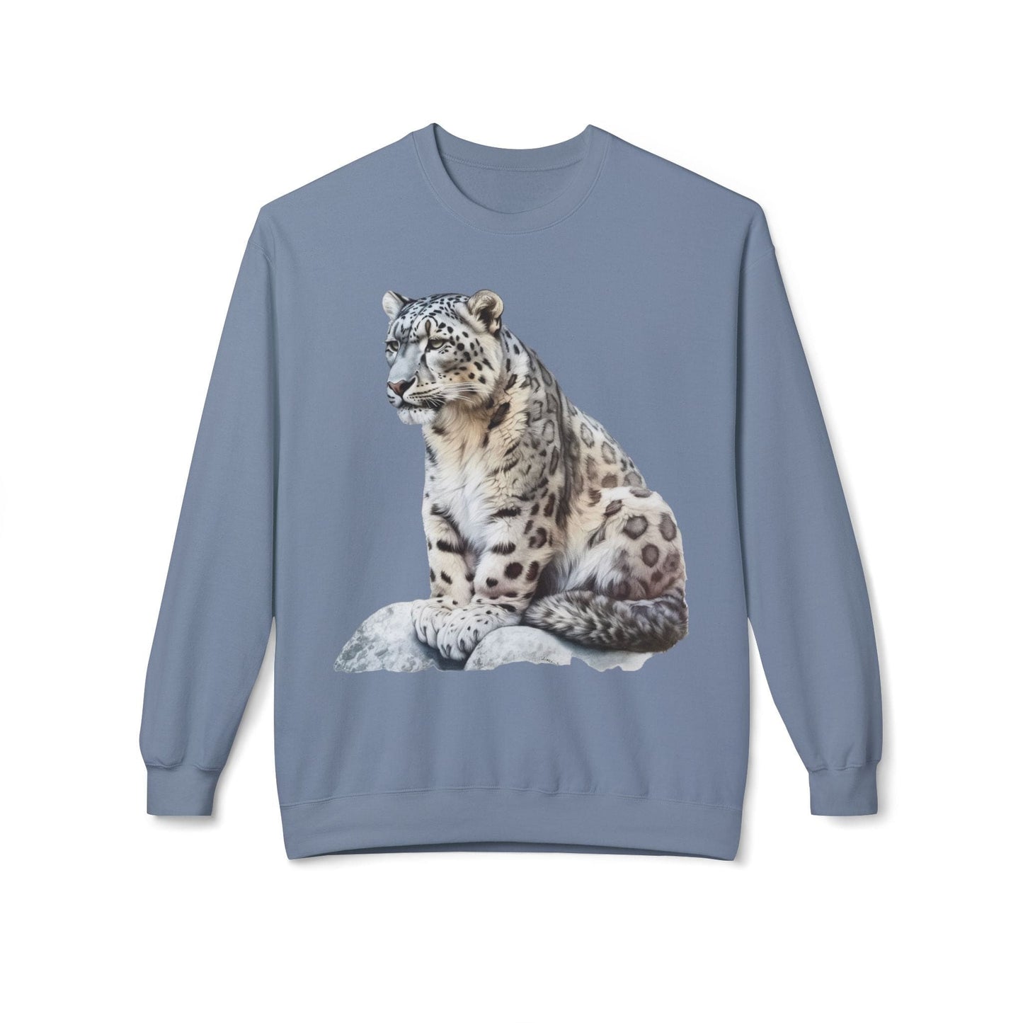 Snow Leopard Fleece Lined Sweatshirt