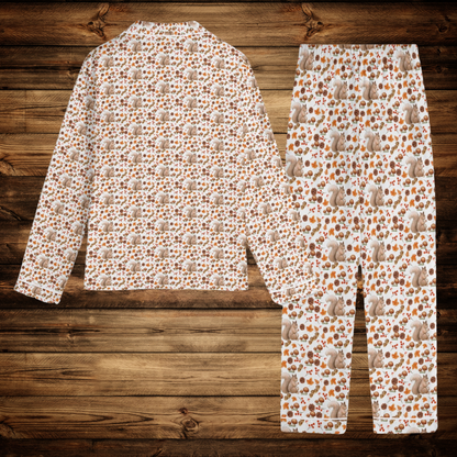 Squirrel Print Fall Pajama Set