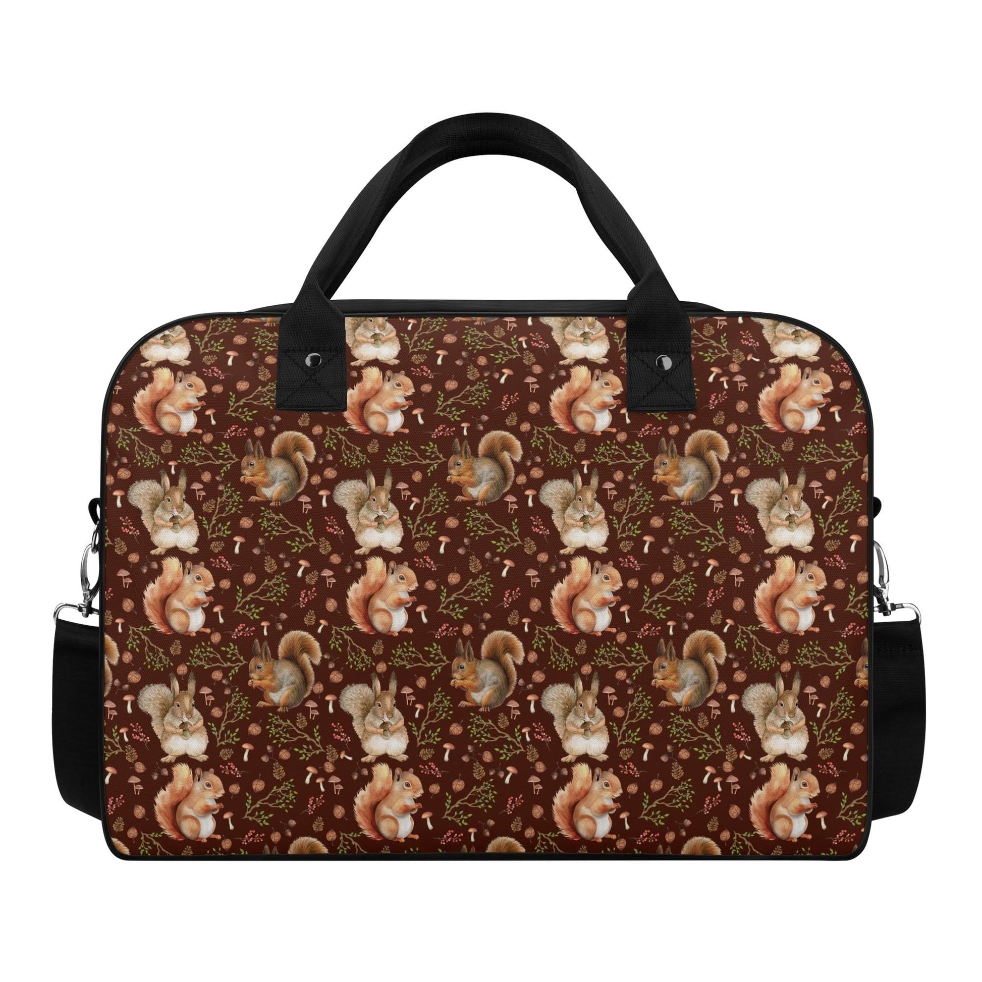 Squirrel Print Nylon Holdall Bag