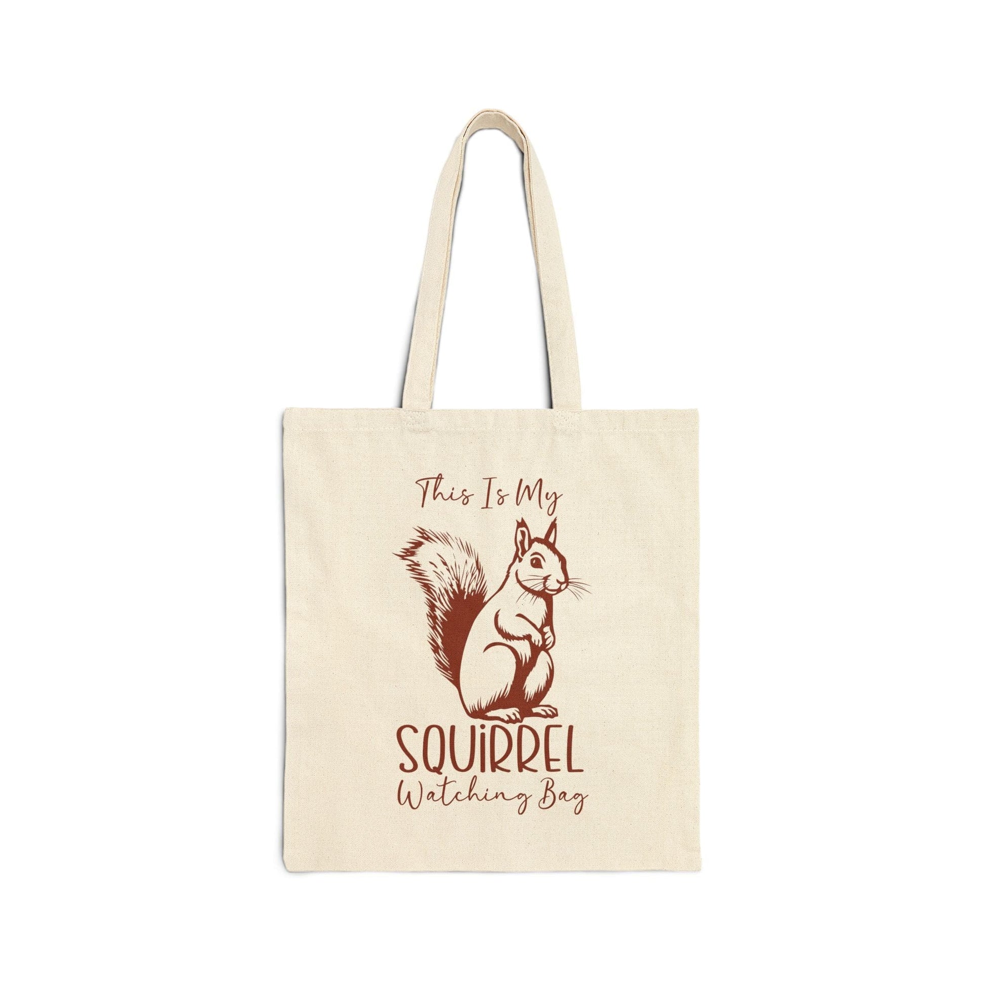 Squirrel Watching Cotton Canvas Tote Bag