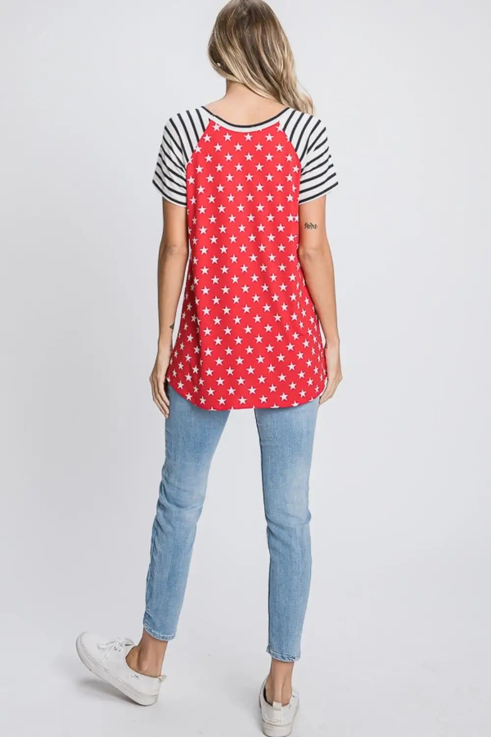 Star & Striped Short Sleeve T-Shirt - Tops
