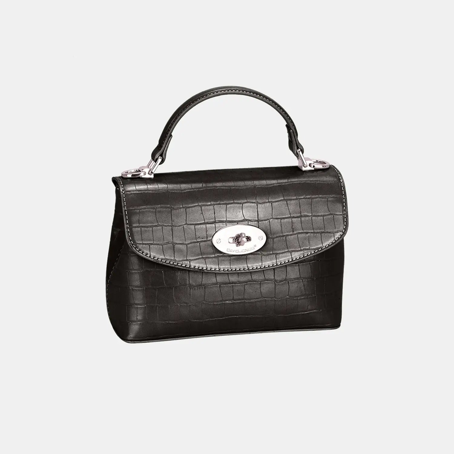 Texture PU Leather Handbag - Handbags